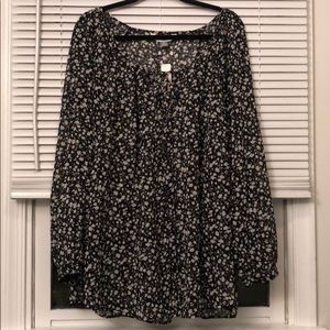NWT Old Navy Floral Long Sleeve Boho Blouse